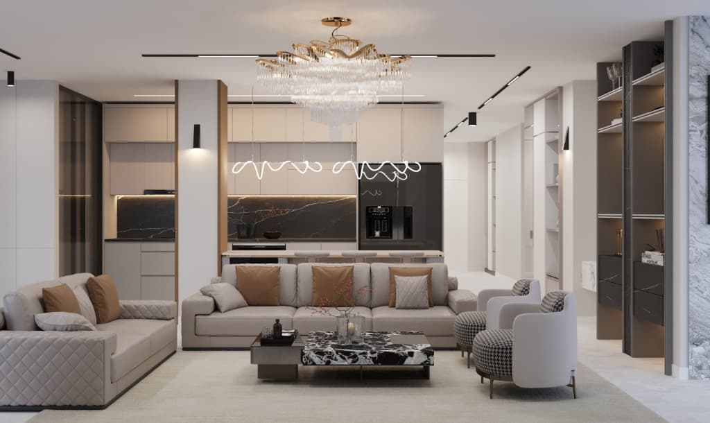 Hyssop Interiors architectural living volume